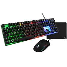 Combo gaming 3en1 clavier souris filaires tapis