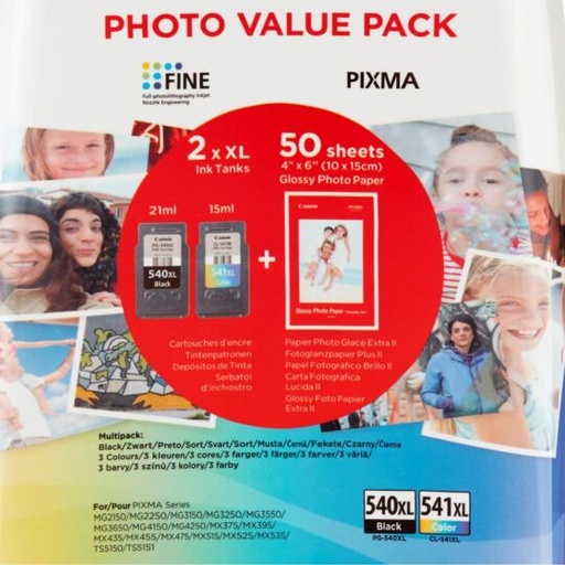[CAN540XL] Pack Canon PG 540 XLCL-541XL Photo Value 