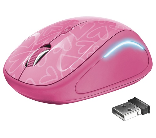 [souriss10] TRUST Souris sans fil rose - 22336